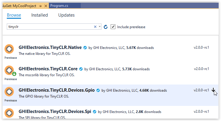 Add Nuget Package