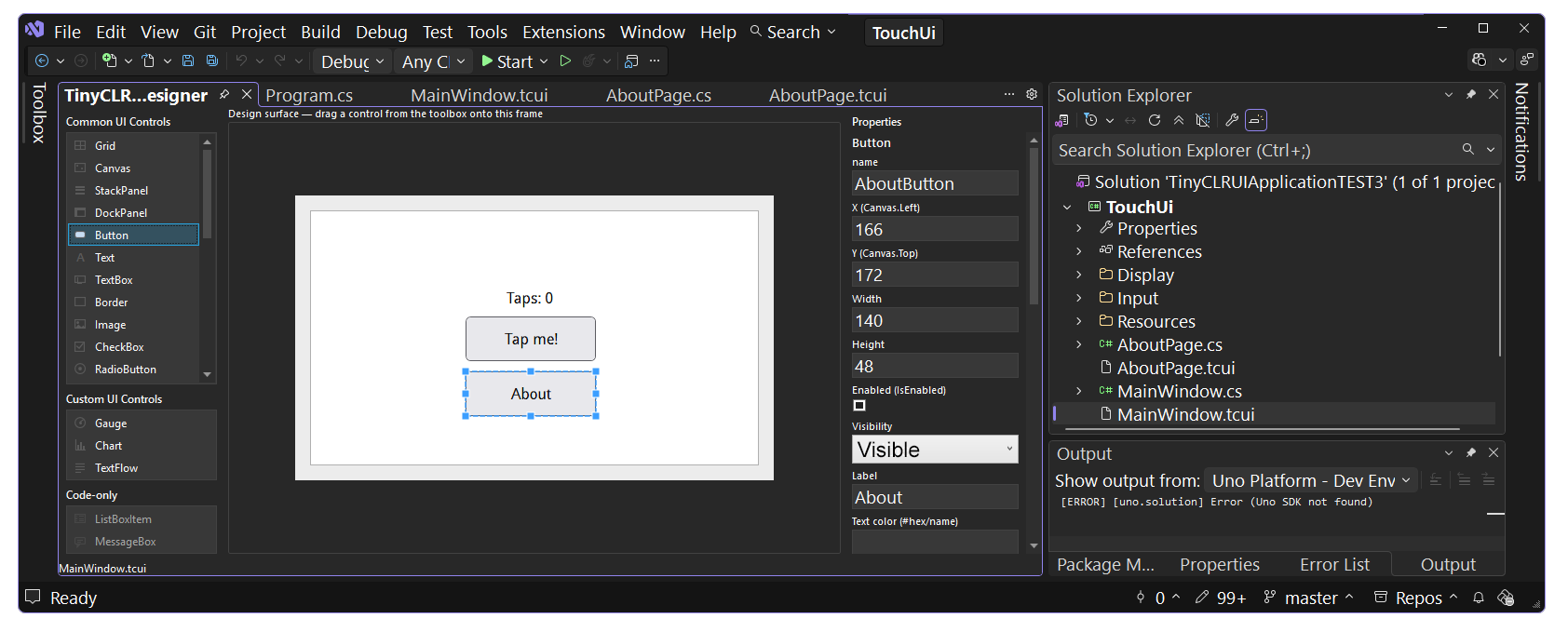Add About Button