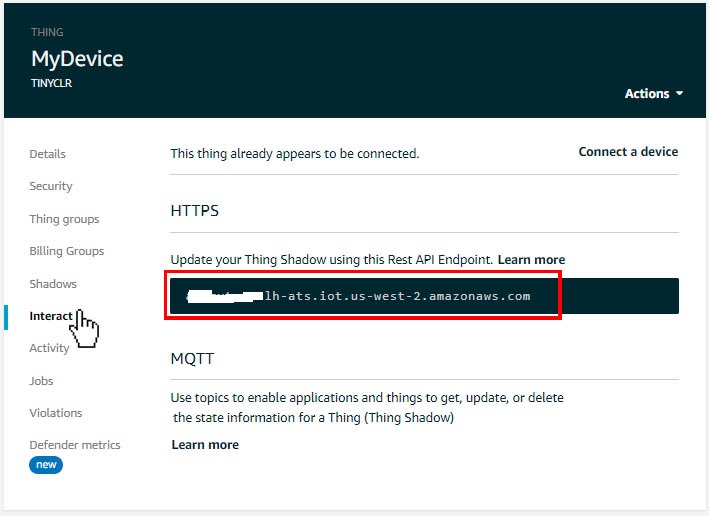 AWS Copy Endpoint