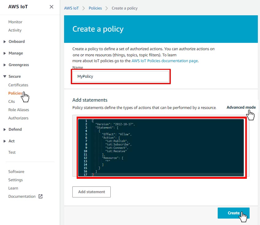 AWS Create Policy