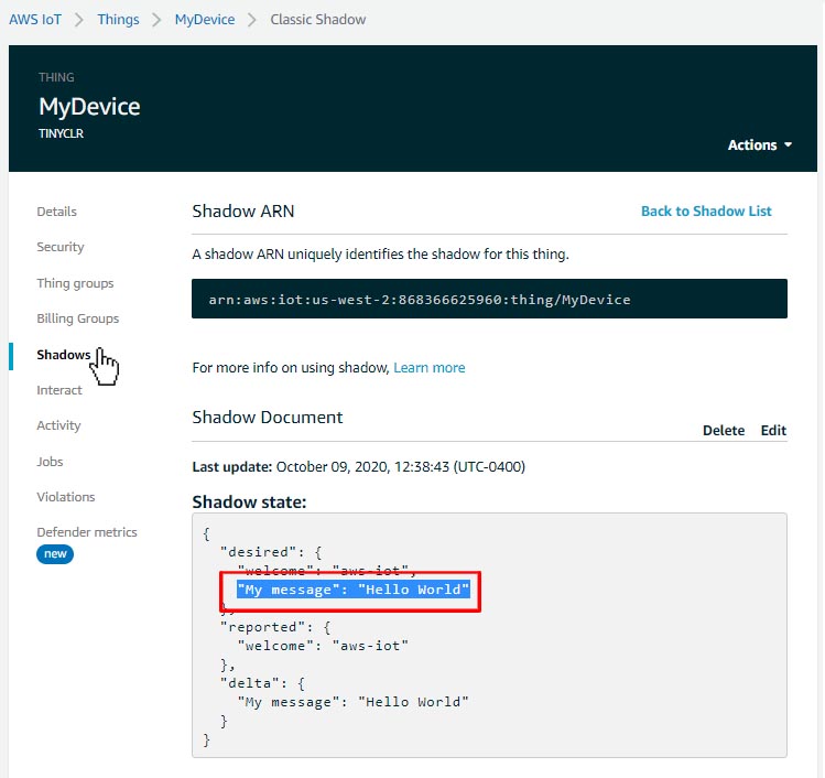 AWS Device Activity