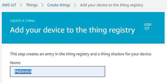 AWS Create DeviceID