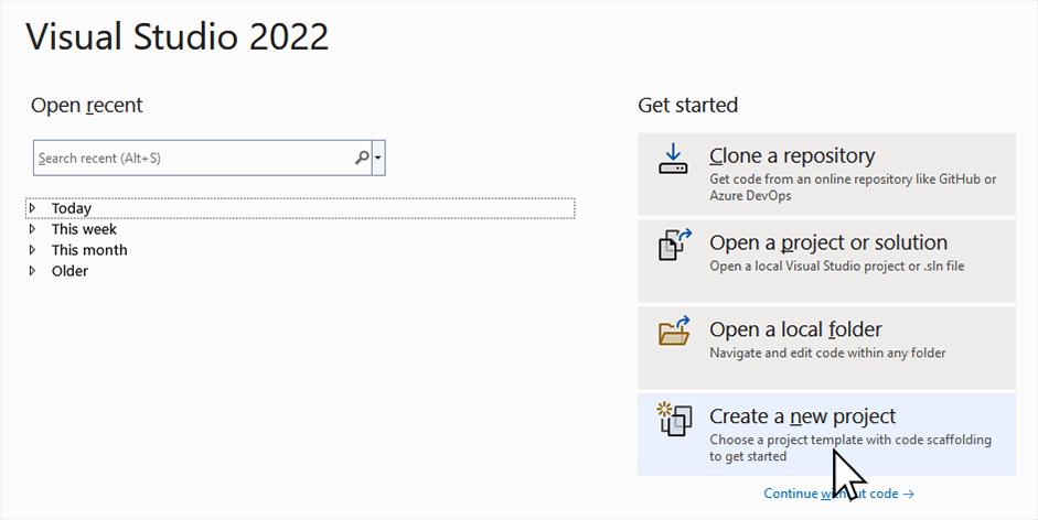 Create a new project