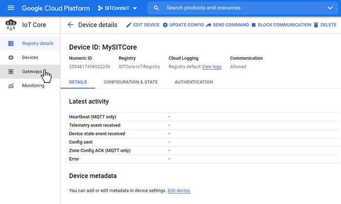 GCloud Select Gateway