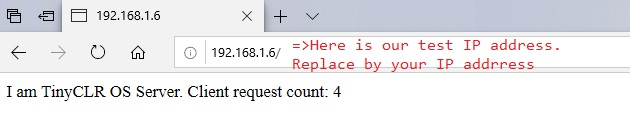 Server response
