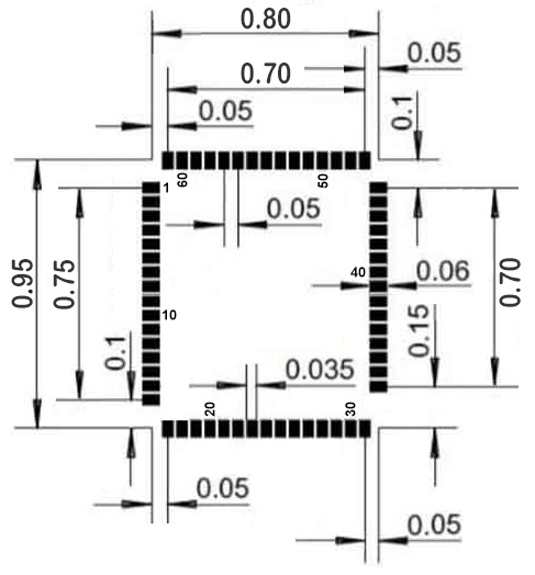 SCM20100E Footprint