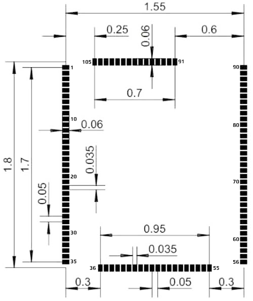 SCM20260E Footprint