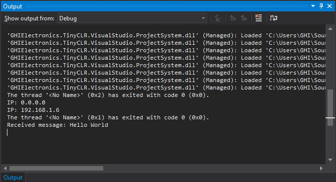VS Output Window